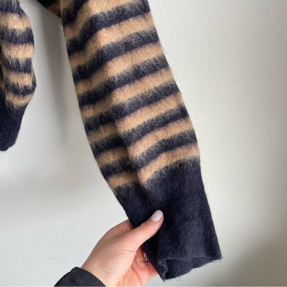 Brunello Cucinelli Striped Mohair, Virgin Wool and Cashmere Sweater with Monili - Picture 10 of 16